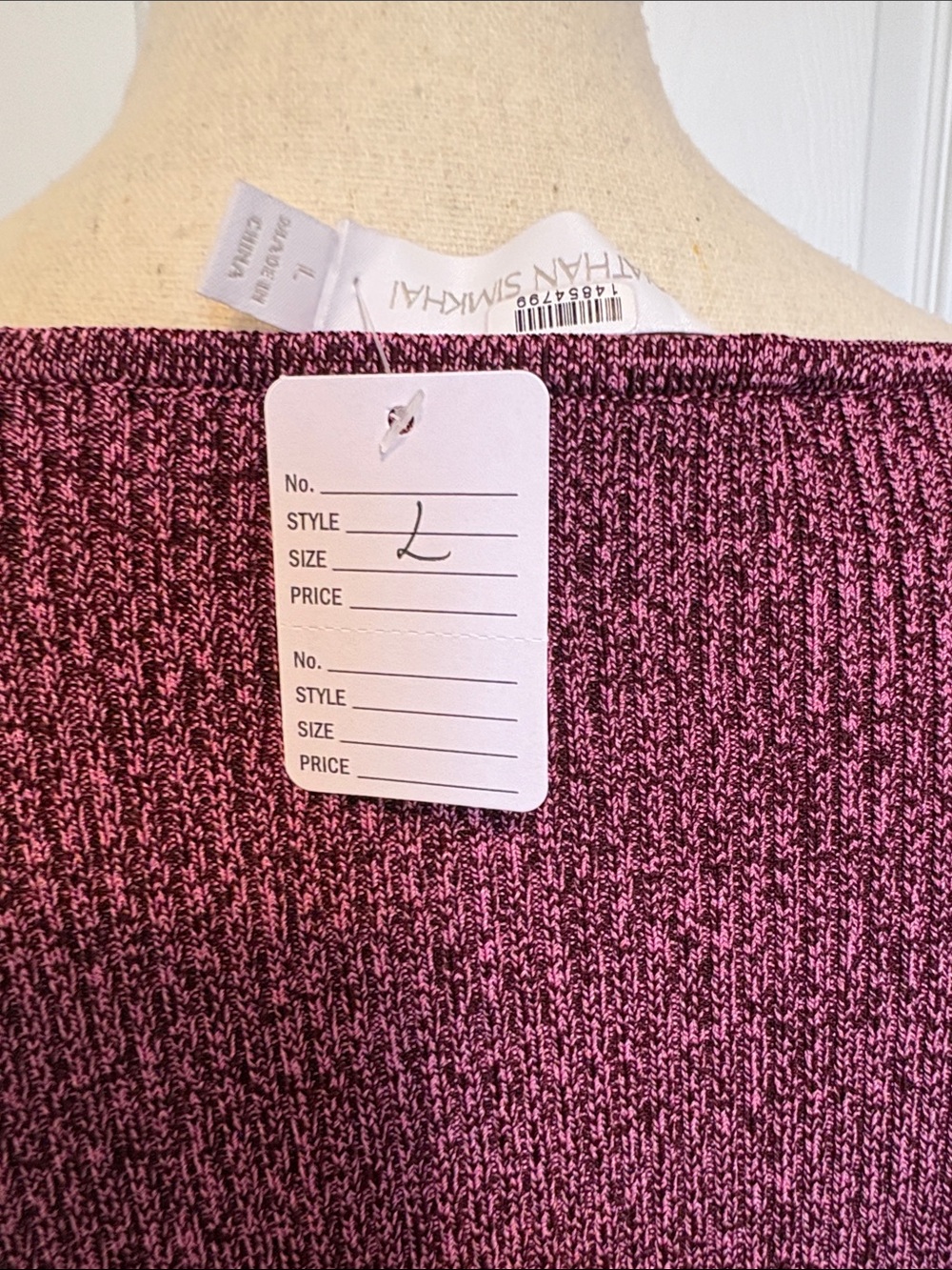 NWOT Simkhai Jonathan Simkhai Danika Cutout Knit Mini Dress Plum Berry. Sz M,L,X - Picture 6 of 8